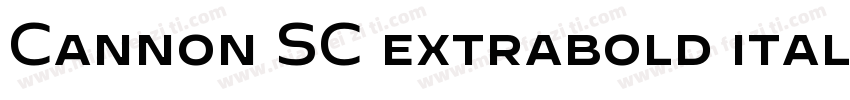 Cannon SC extrabold italic字体转换